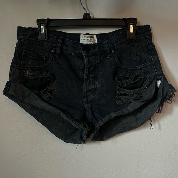 Free People Bandit Denim Cutoff Shorts - Picture 1 of 4